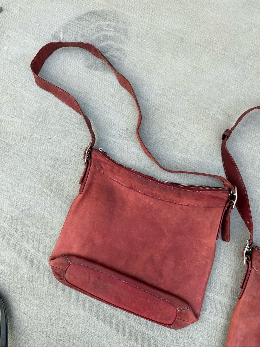 Coach Red Leather Crossbody Shoulder Bag